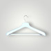 від 30шт Вішак плічка 47см з широкими плечима 7cм поперечино білий ВОП 47/7 серія S2w  